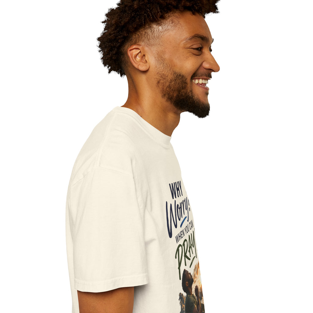Why Worry - Pray - Men's Tee — Black Man