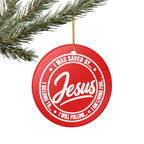 Jesus Christian Faith Ceramic Christmas Ornament - with Gift Packaging