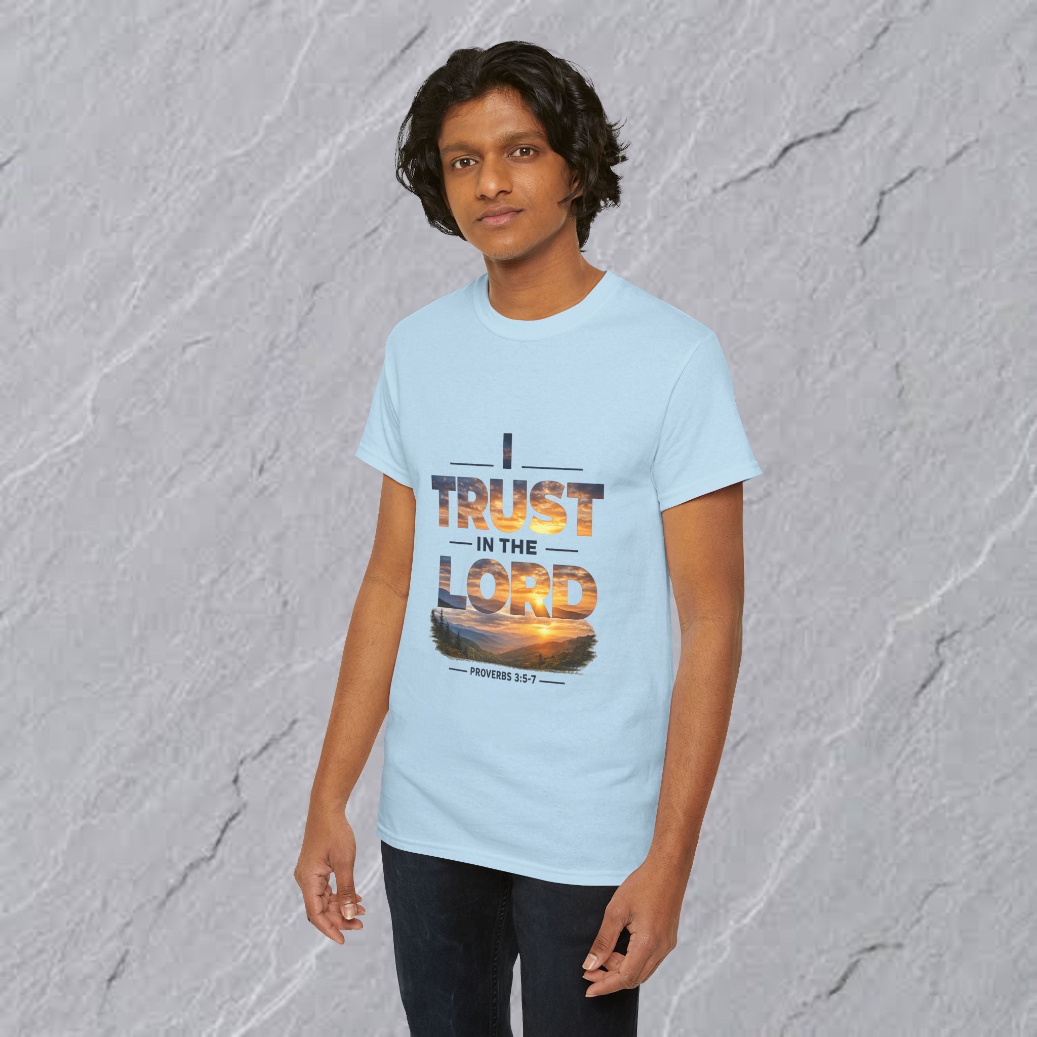I Trust In The Lord - Mountains T‑Shirt — Proverbs 3:5 Christian Tee