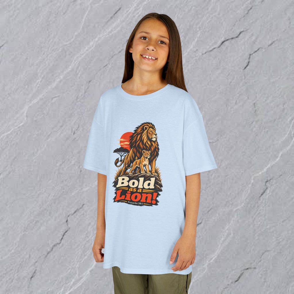 Kids  - Bold as a Lion Graphic Tee - Proverbs 28:1