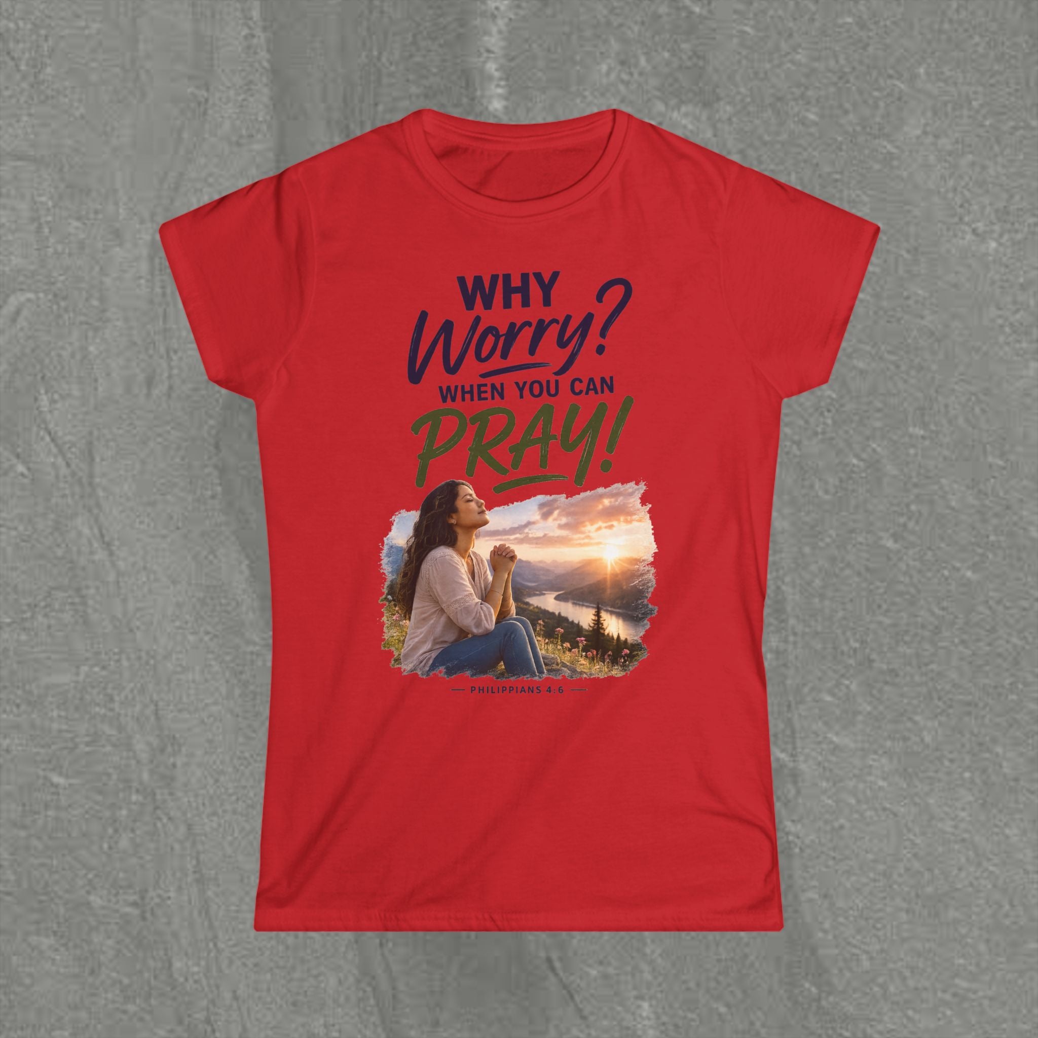 Why Worry - Pray - Women's Tee — Hispanic Woman