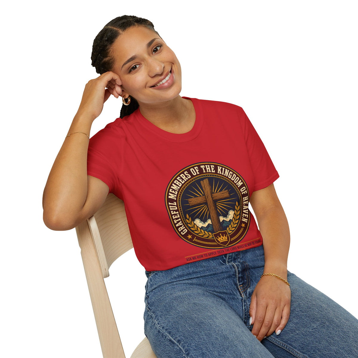Kingdom of Heaven Christian T-Shirt — "Grateful Members of the Kingdom of Heaven" Faith Tee