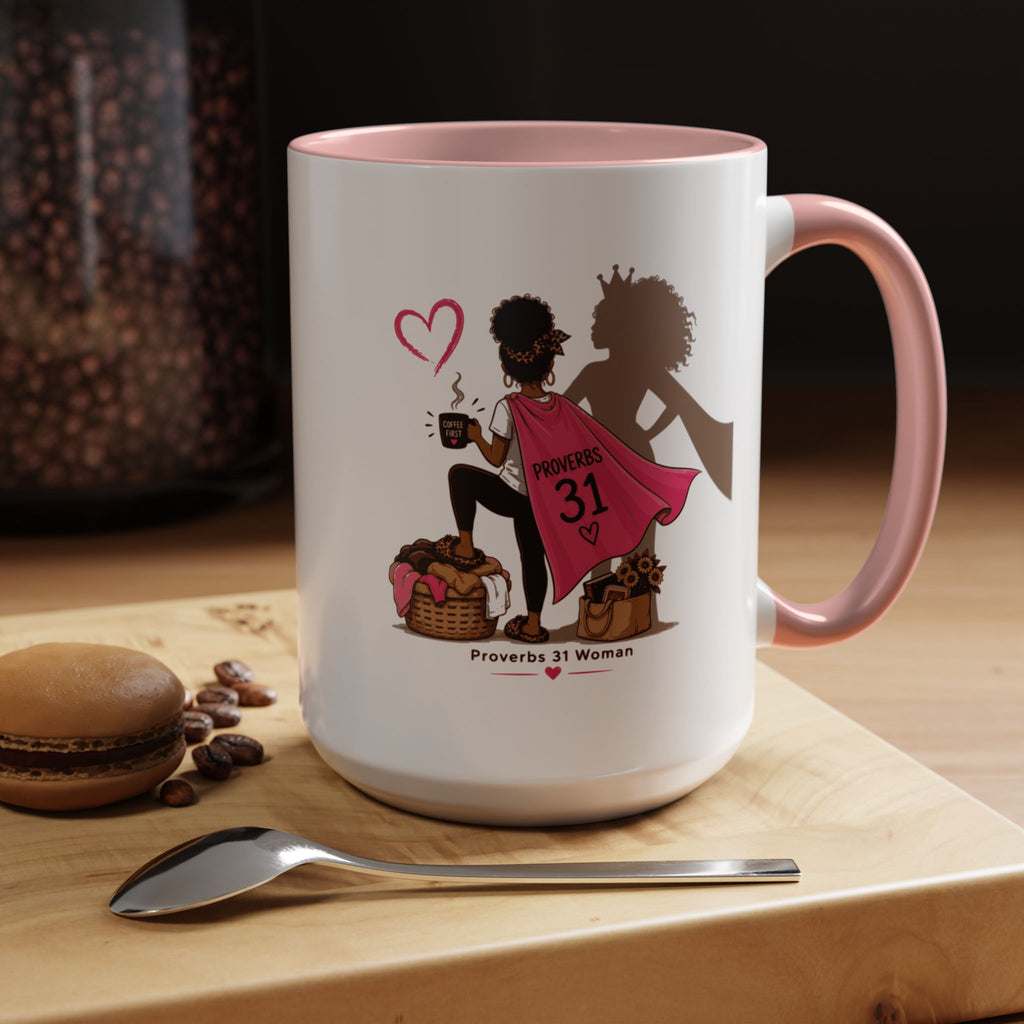 Proverbs 31 Woman Coffee Mug – Inspirational Accent Mug and Gift - Black (11/15oz)