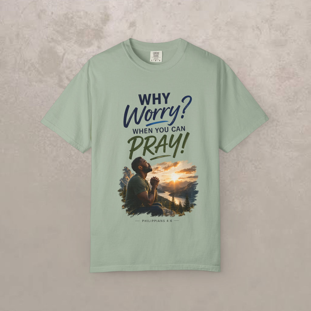 Why Worry - Pray - Men's Tee — Black Men's Christian Tee