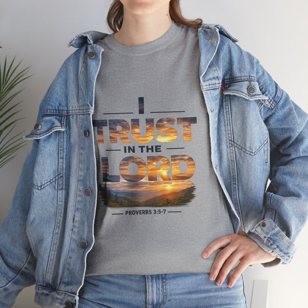 I Trust In The Lord - Mountains T‑Shirt — Proverbs 3:5 Christian Tee