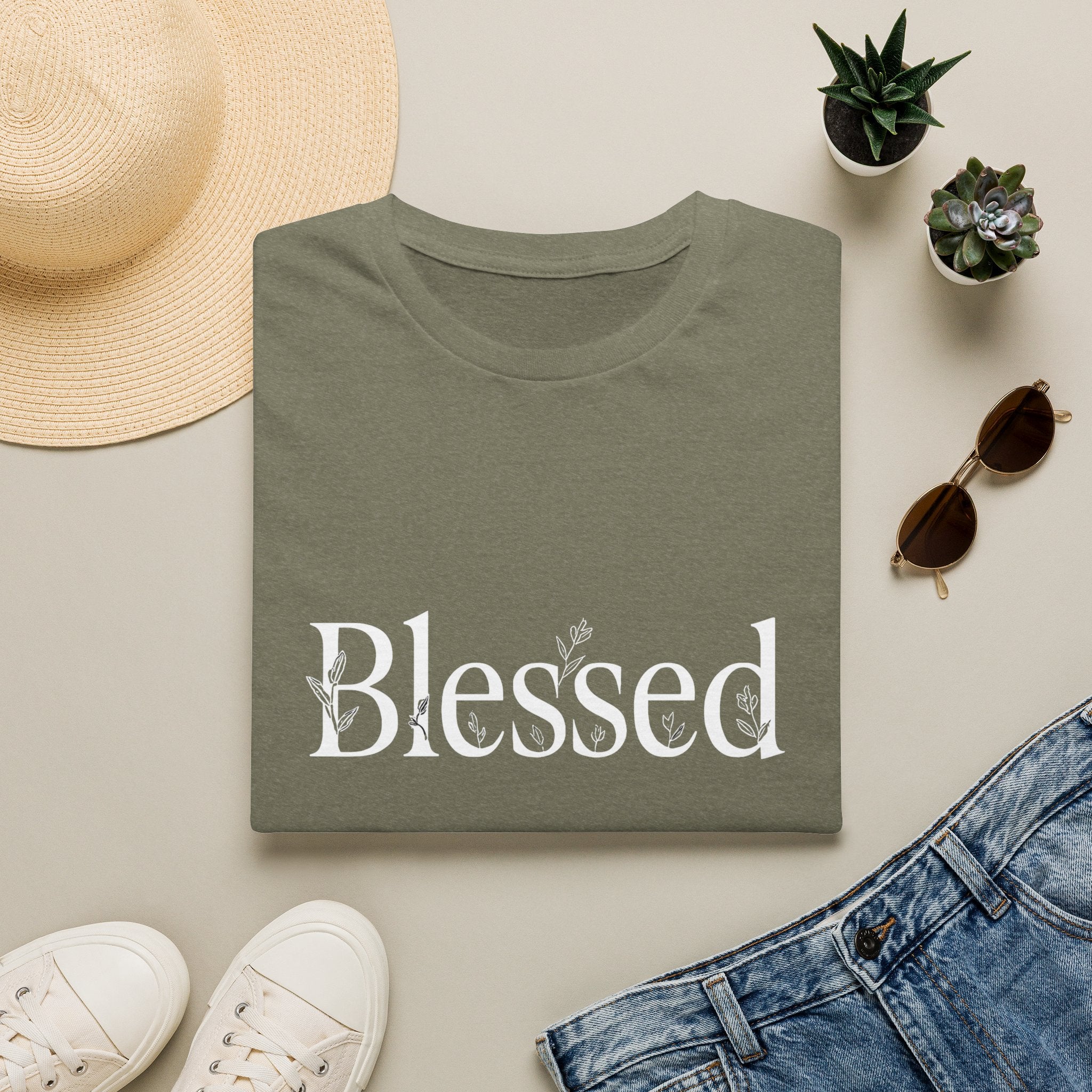 Blessed Floral Logo  Women's T-Shirt