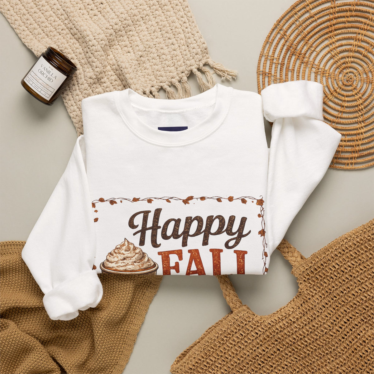 Happy Fall Y’all Crewneck Sweatshirt — Autumn Pullover
