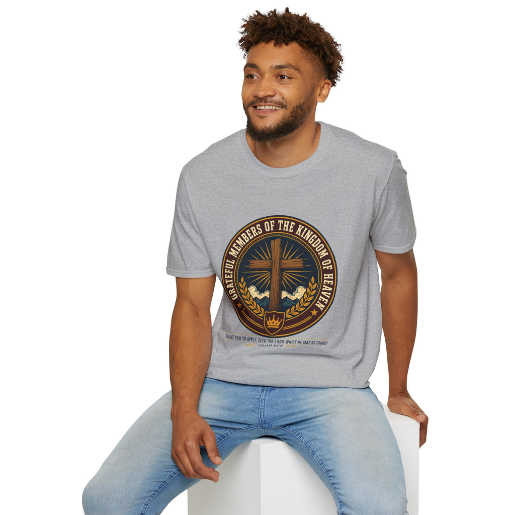 Kingdom of Heaven Christian T-Shirt — "Grateful Members of the Kingdom of Heaven" Faith Tee