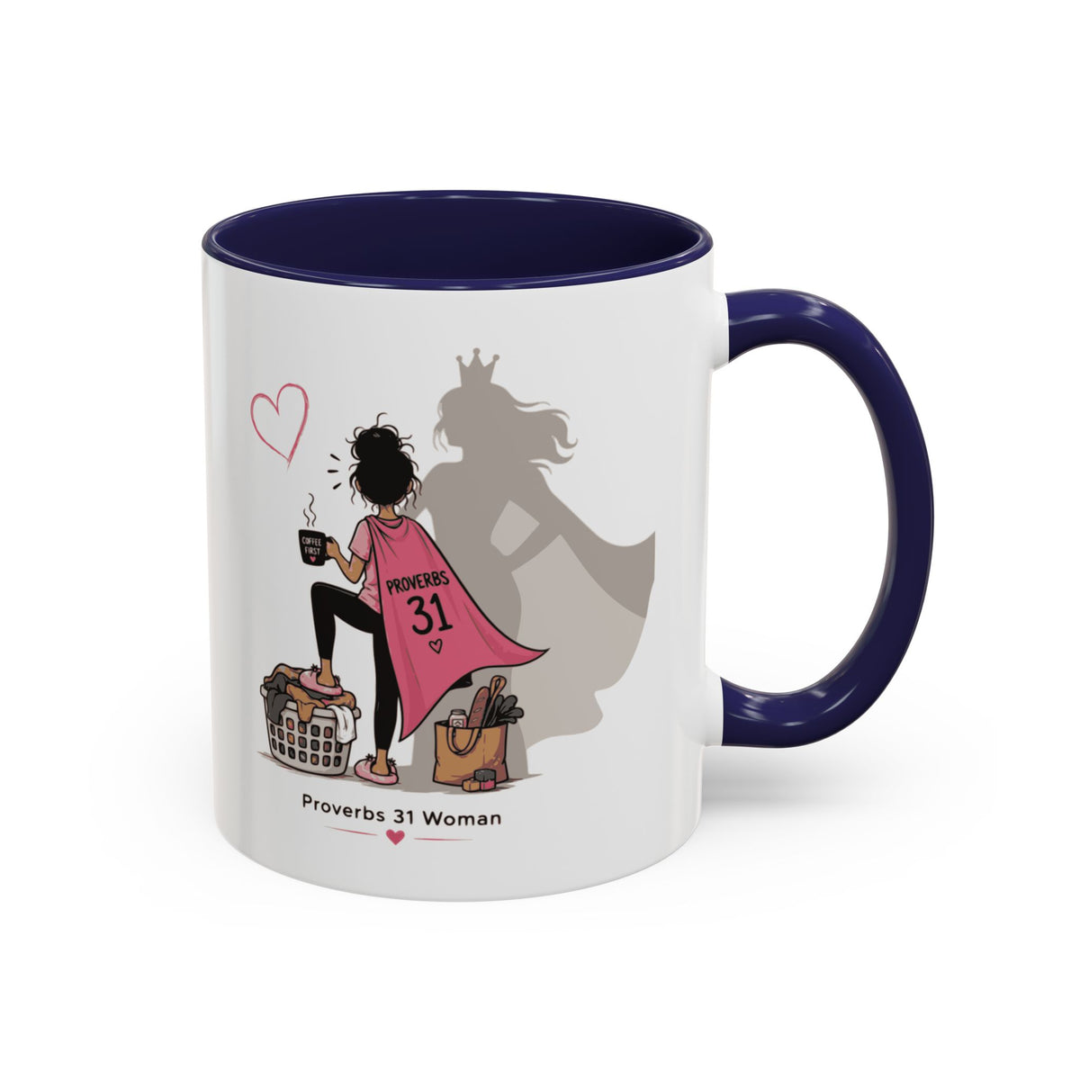 Proverbs 31 Woman Coffee Mug – Inspirational Accent Mug and Gift - Brunette (11/15oz)