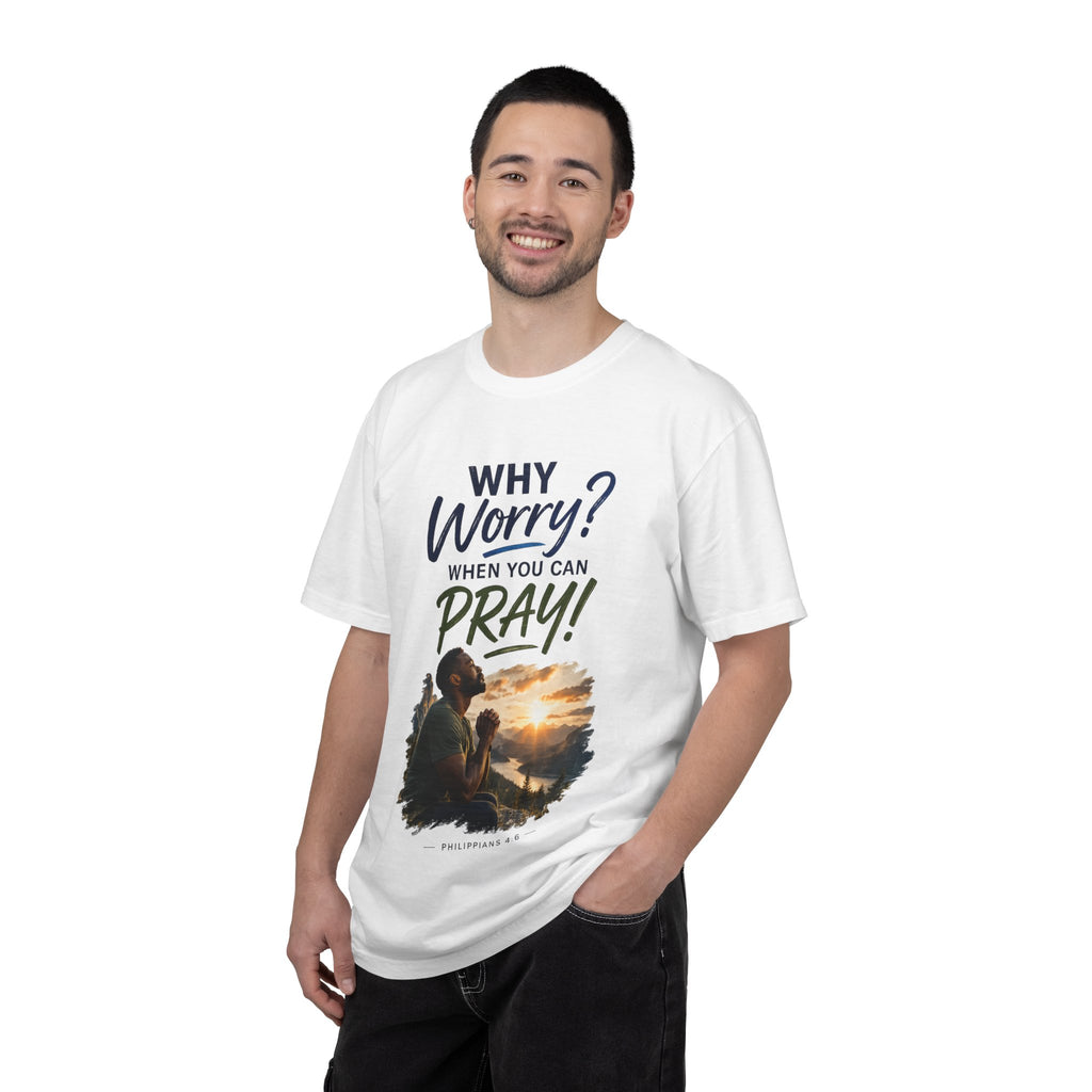 Why Worry - Pray - Men's Tee — Black Man