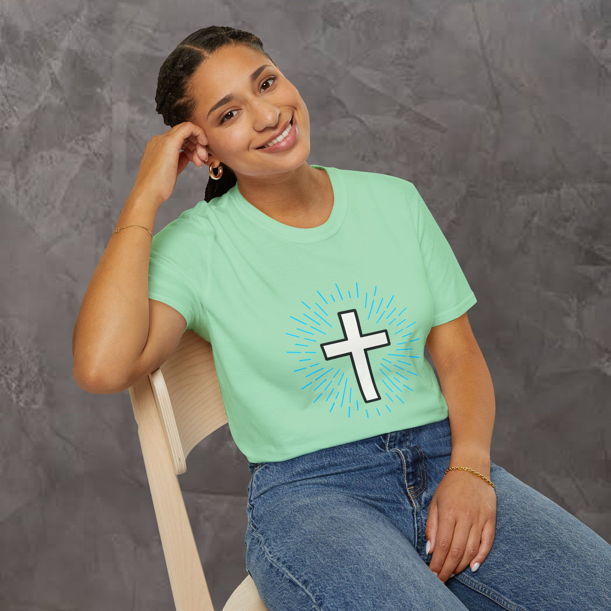 Glowing Cross Emblem T-Shirt