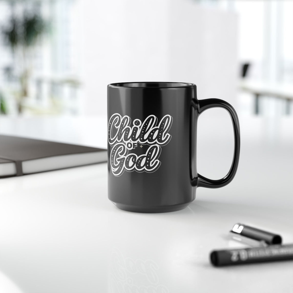 Child of God - Christian Faith Black Coffee Mug (11oz/15oz)