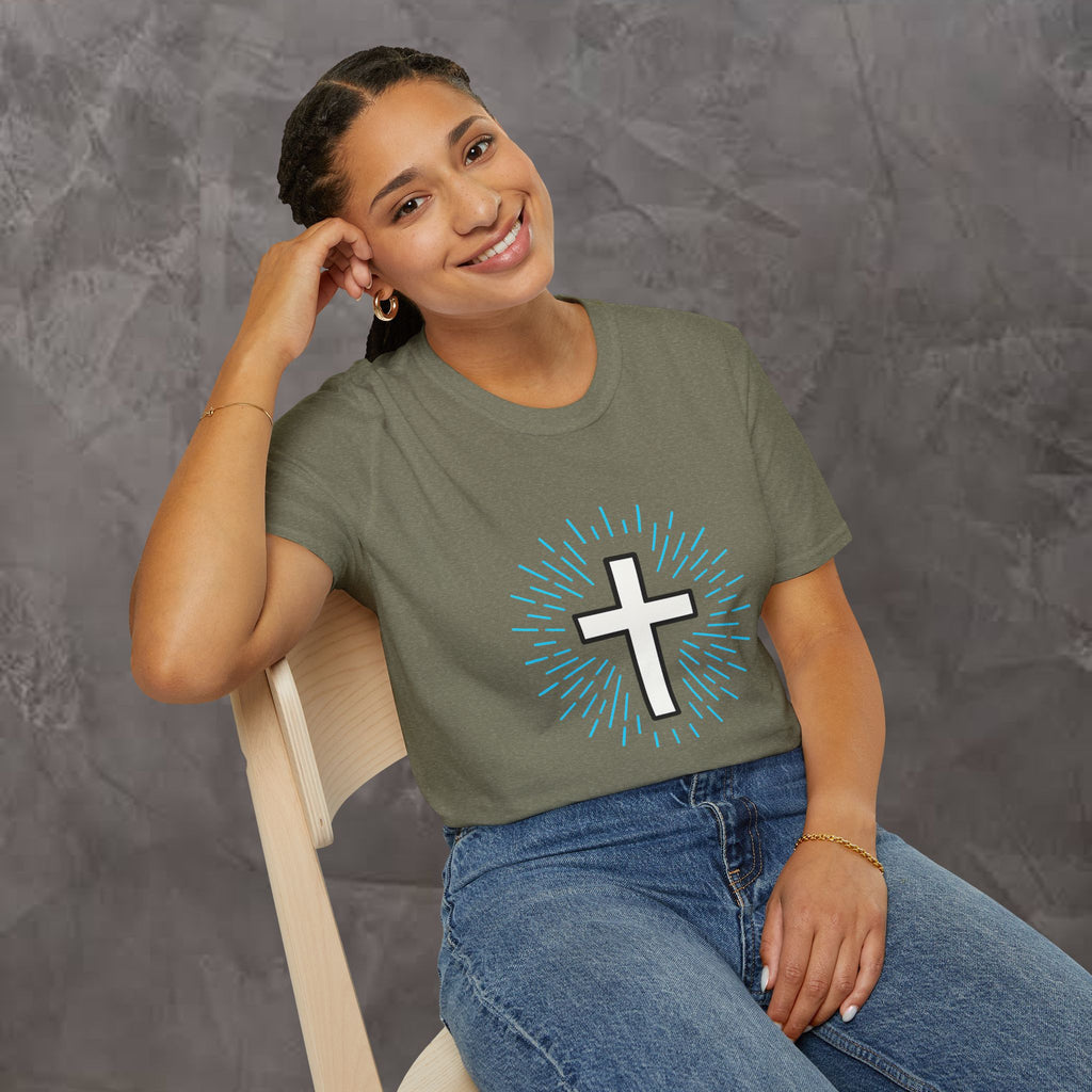 Glowing Cross Emblem T-Shirt