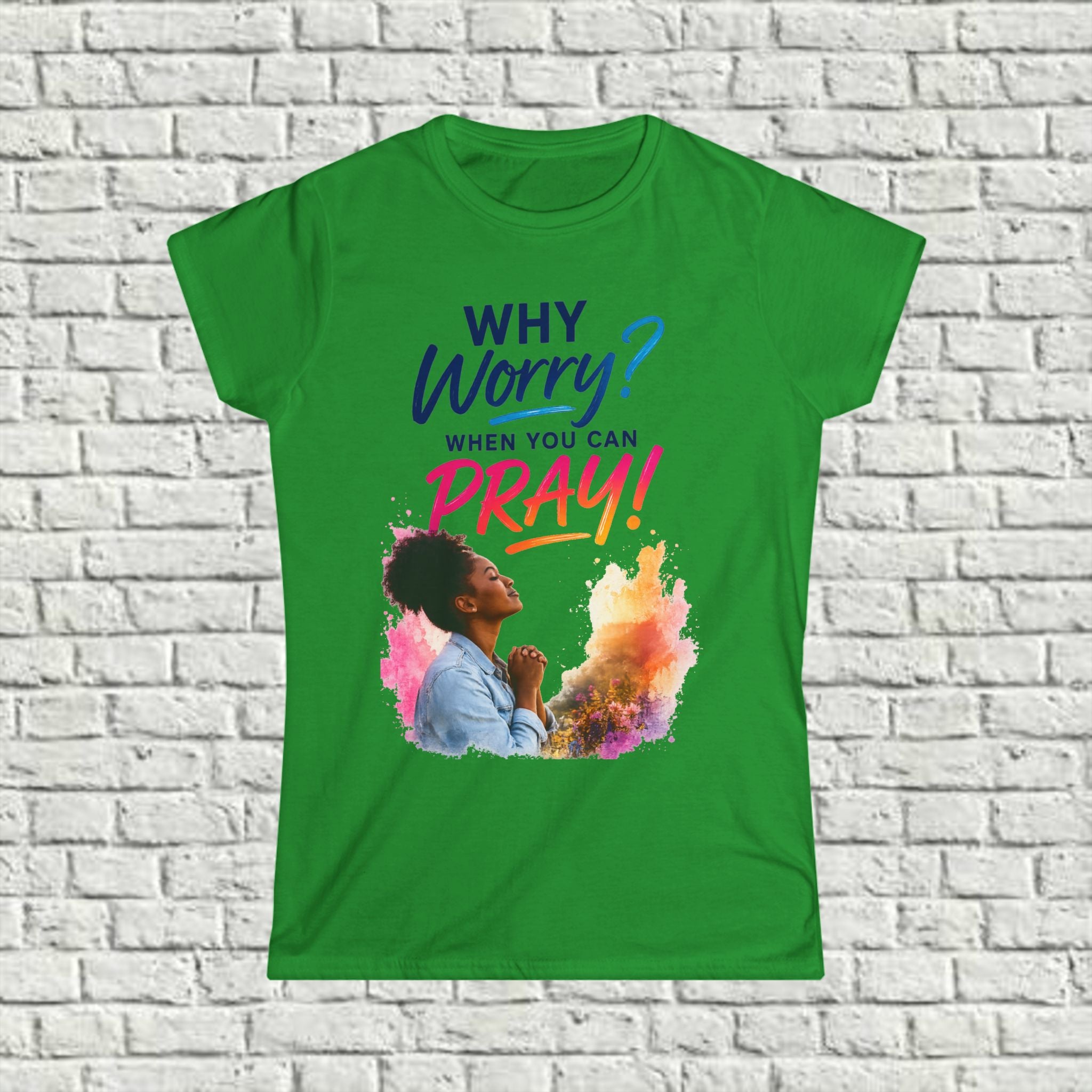 Why Worry - Pray - Women's Tee — Black Woman