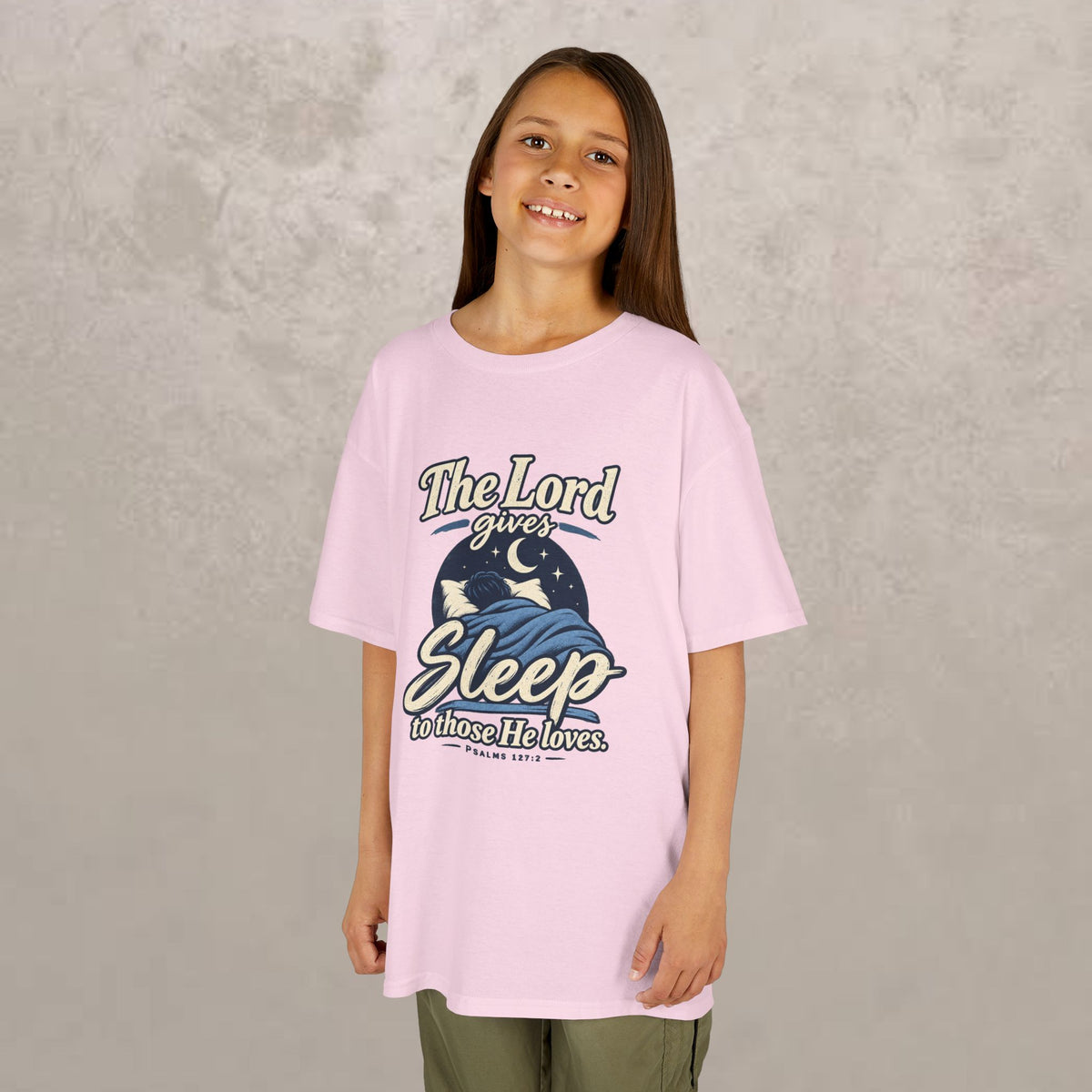 Kids — “The Lord Gives Sleep to Those He Loves” Christian Sleepwear Tee