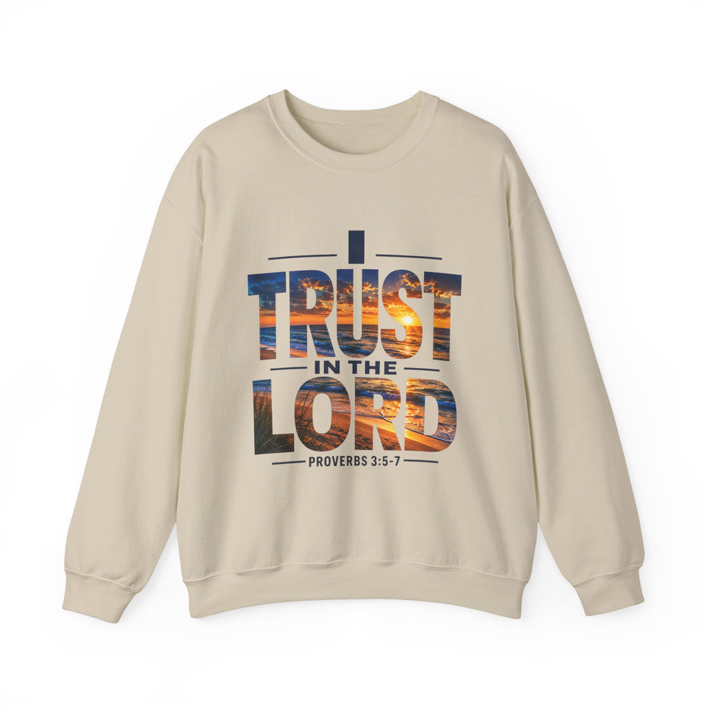 I Trust In The Lord - Ocean T‑Shirt — Proverbs 3:5 Christian Sweatshirt