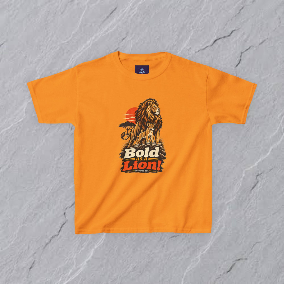 Kids  - Bold as a Lion Graphic Tee - Proverbs 28:1