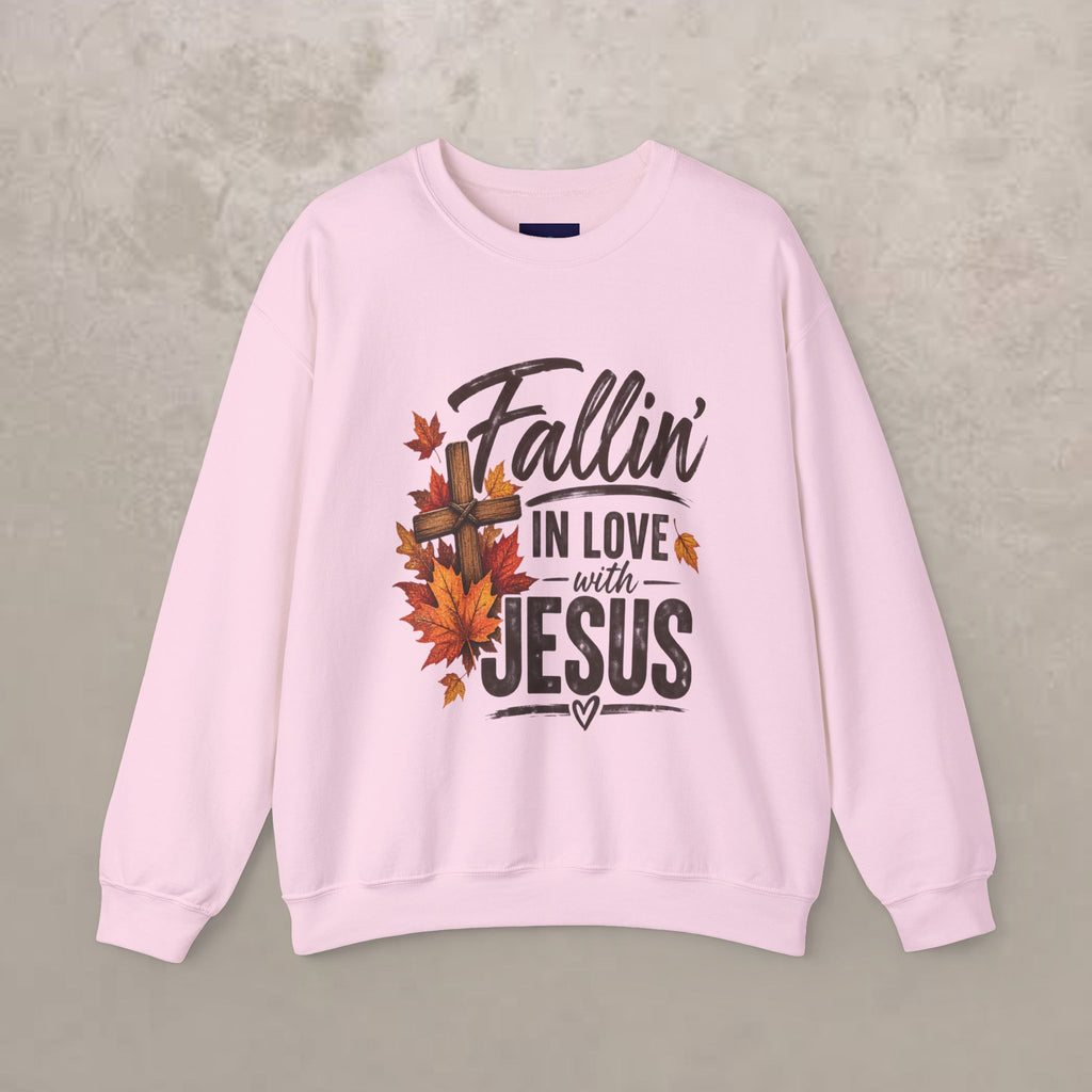 Fallin' In Love With Jesus - Crewneck Sweatshirt — Autumn Pullover