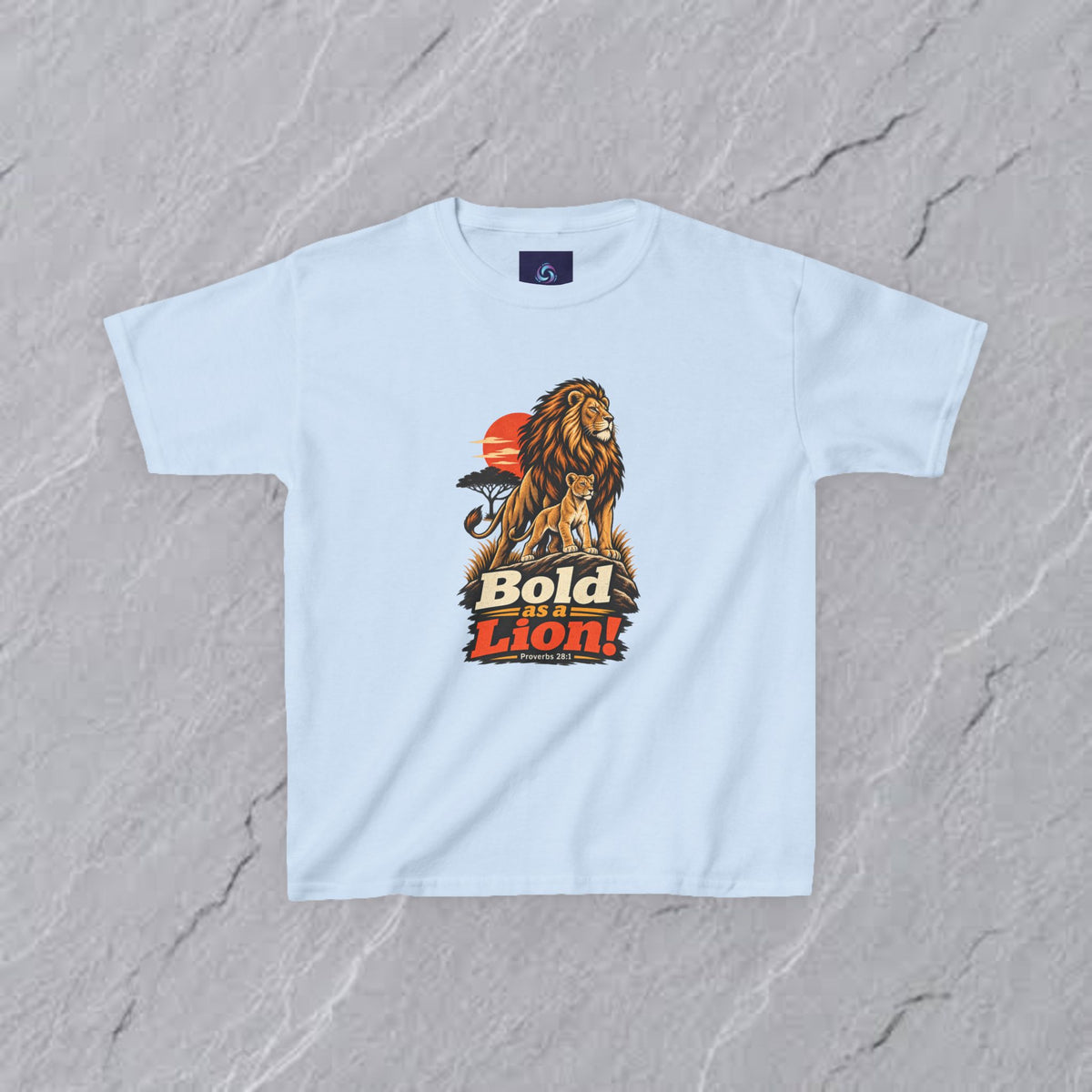 Kids  - Bold as a Lion Graphic Tee - Proverbs 28:1
