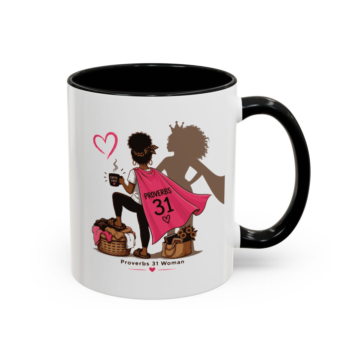 Proverbs 31 Woman Coffee Mug – Inspirational Accent Mug and Gift - Black (11/15oz)