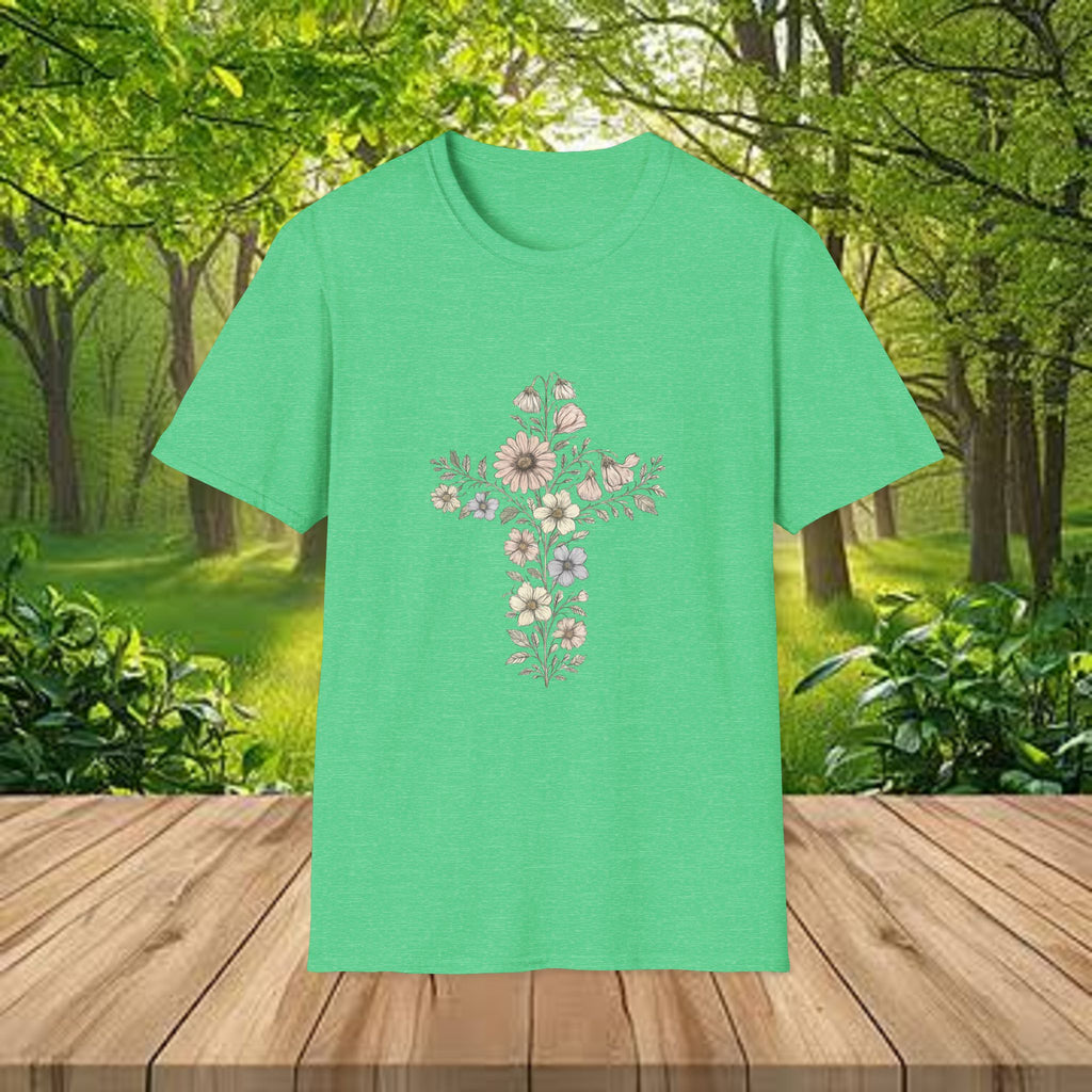 Floral Cross Bouquet Women's Tee
