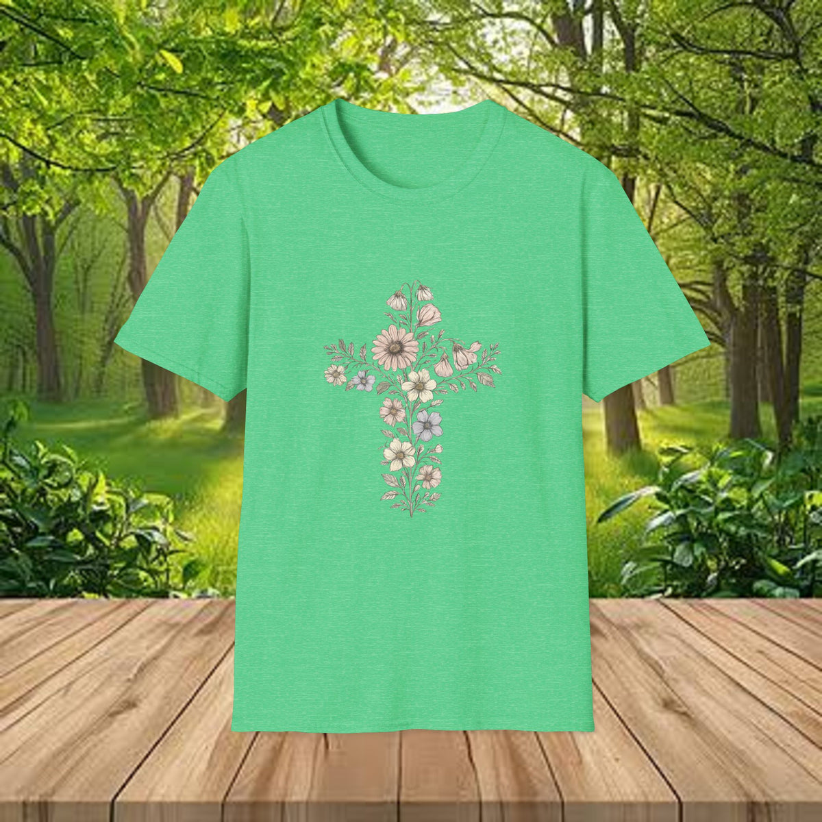 Floral Cross Bouquet Women's Tee