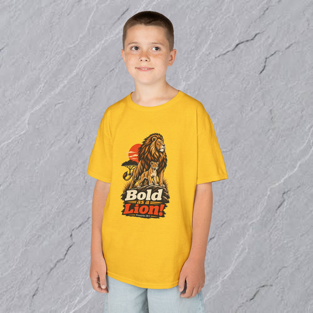 Kids  - Bold as a Lion Graphic Tee - Proverbs 28:1