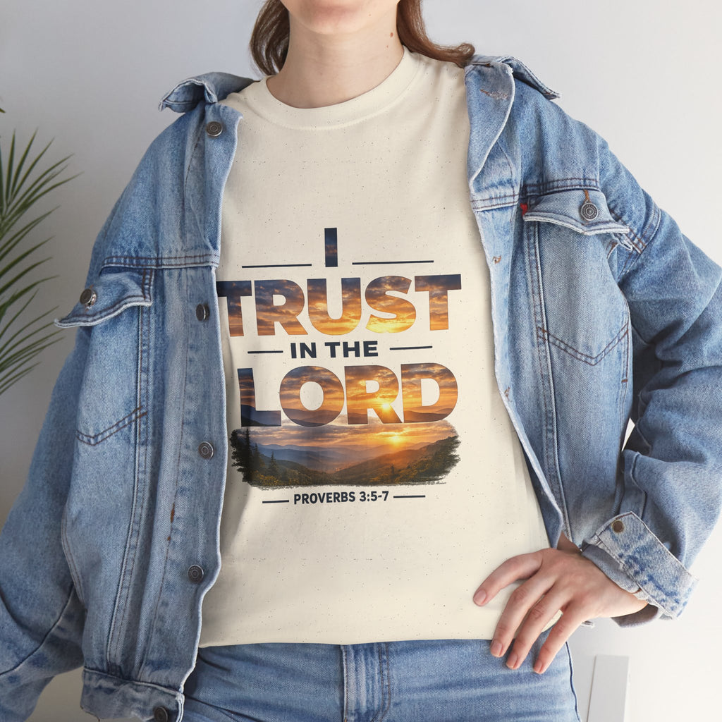 I Trust In The Lord - Mountains T‑Shirt — Proverbs 3:5 Christian Tee