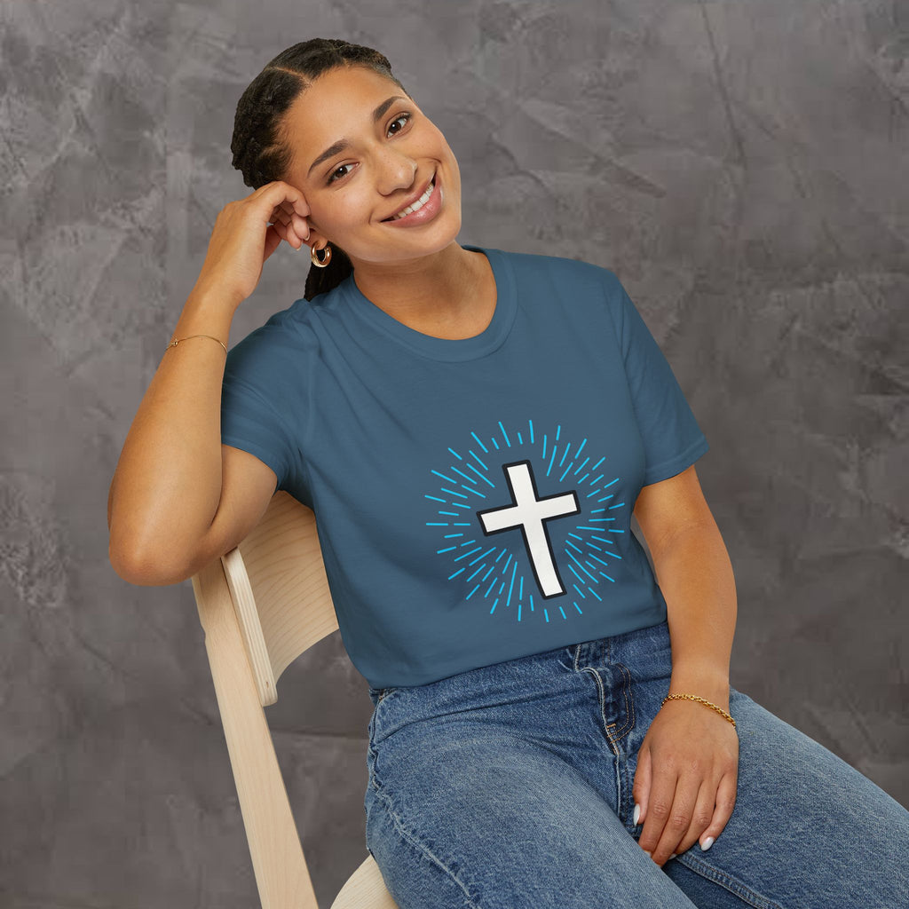 Glowing Cross Emblem T-Shirt