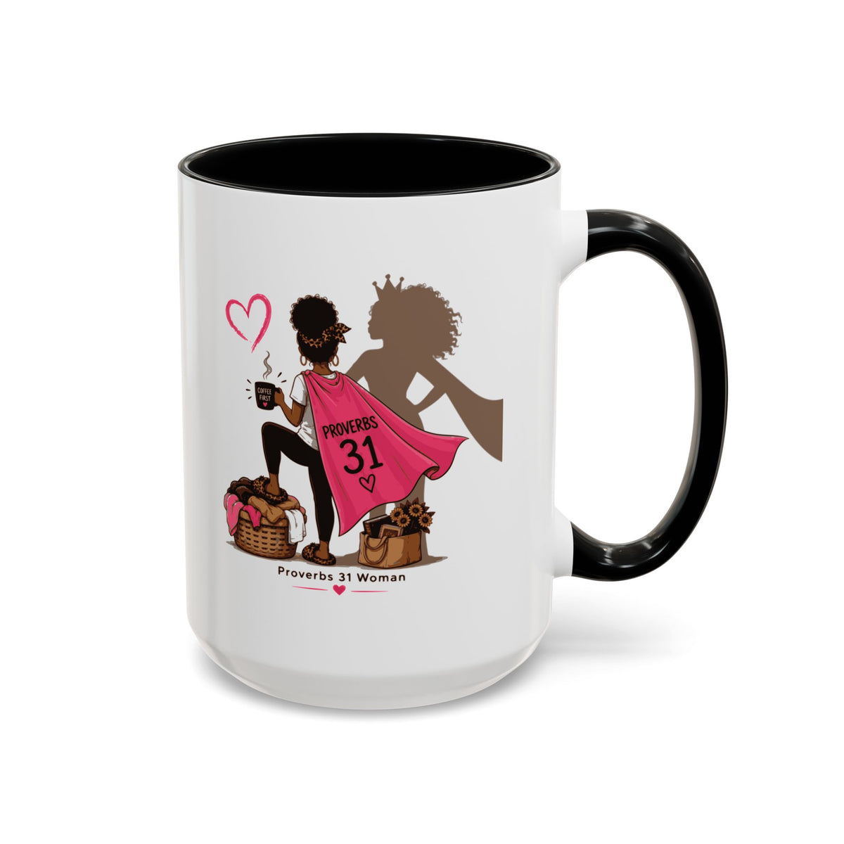 Proverbs 31 Woman Coffee Mug – Inspirational Accent Mug and Gift - Black (11/15oz)