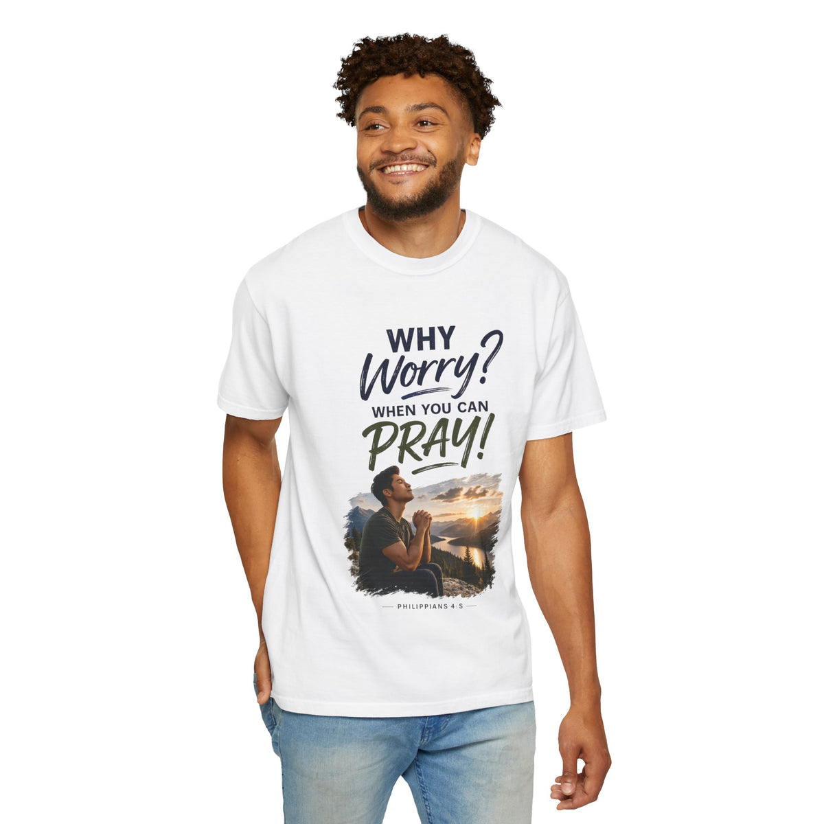 Why Worry - Pray - Men's Tee — Asian Man