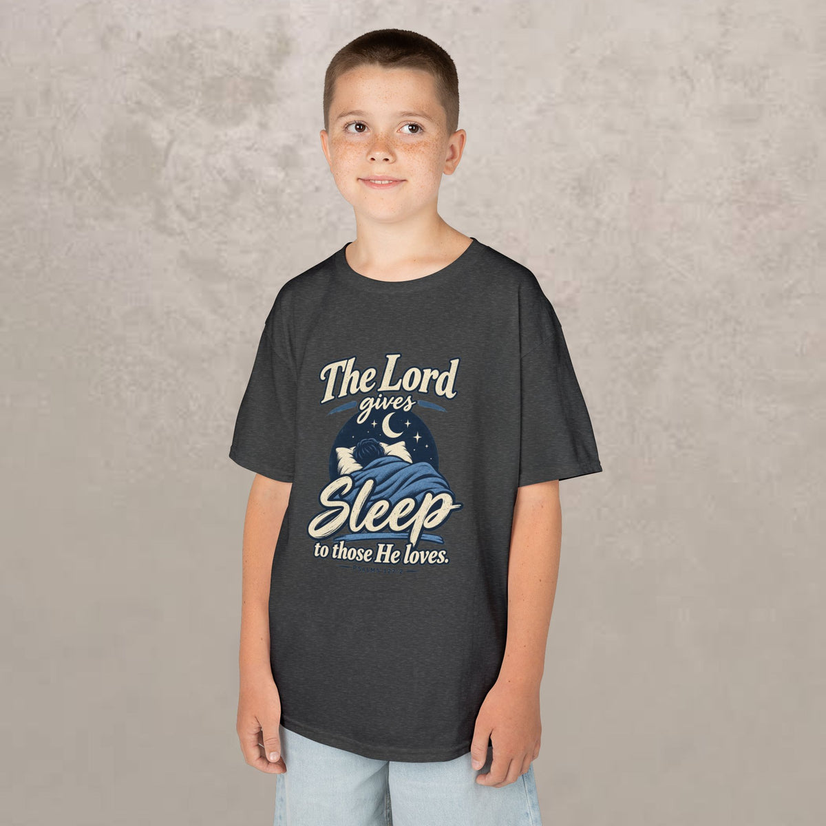 Kids — “The Lord Gives Sleep to Those He Loves” Christian Sleepwear Tee