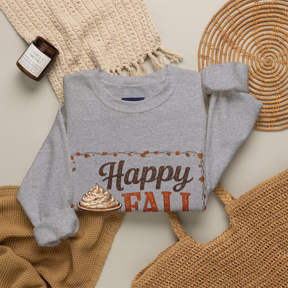 Happy Fall Y’all Crewneck Sweatshirt — Autumn Pullover