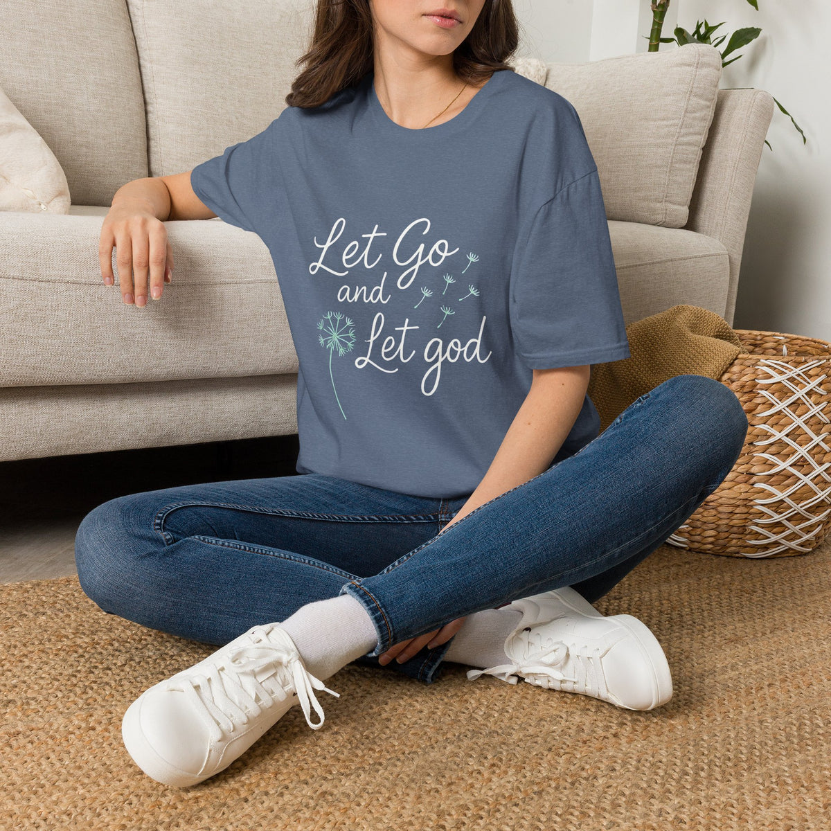 Let Go and Let God T-Shirt - Inspirational Christian Faith Tee
