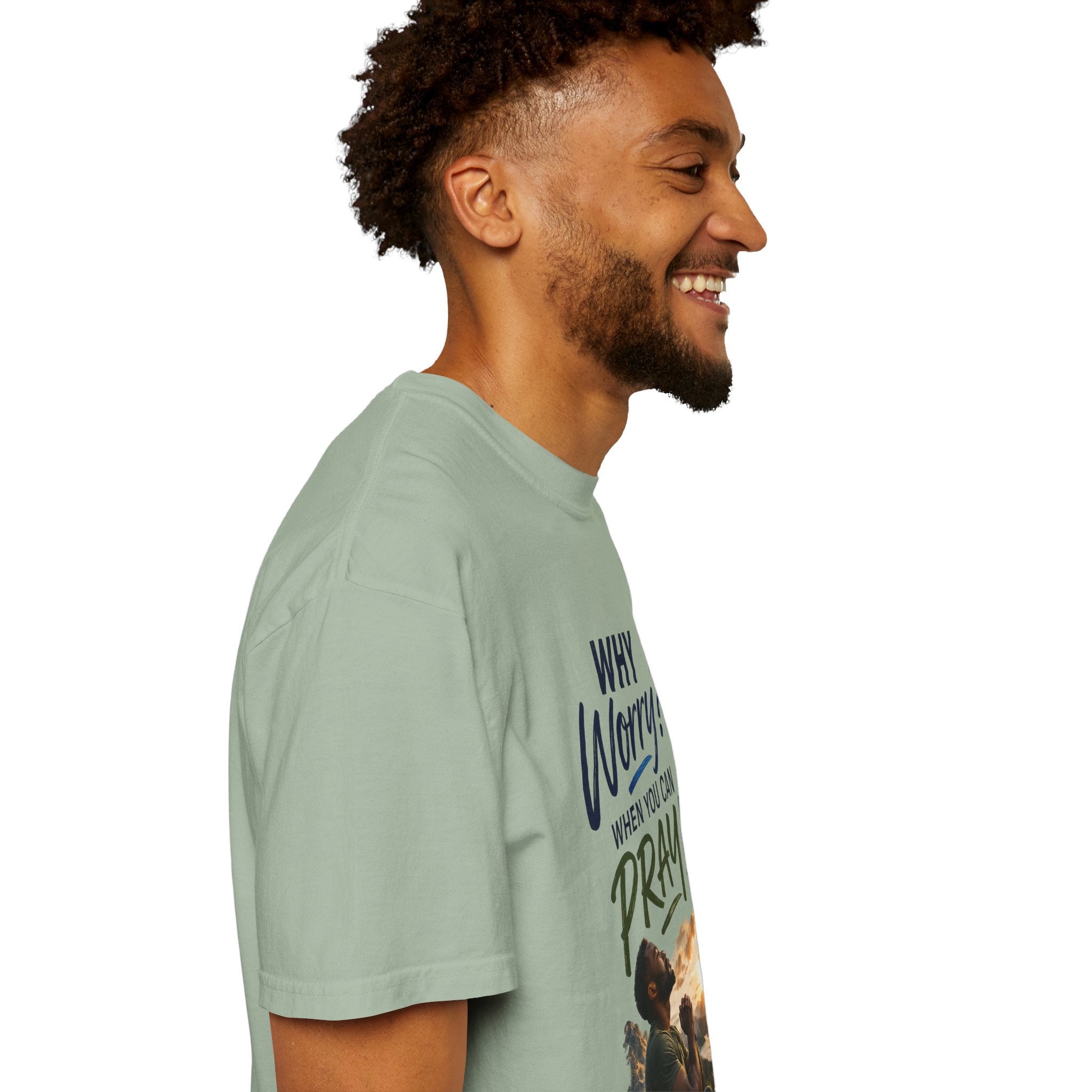 Why Worry - Pray - Men's Tee — Black Man