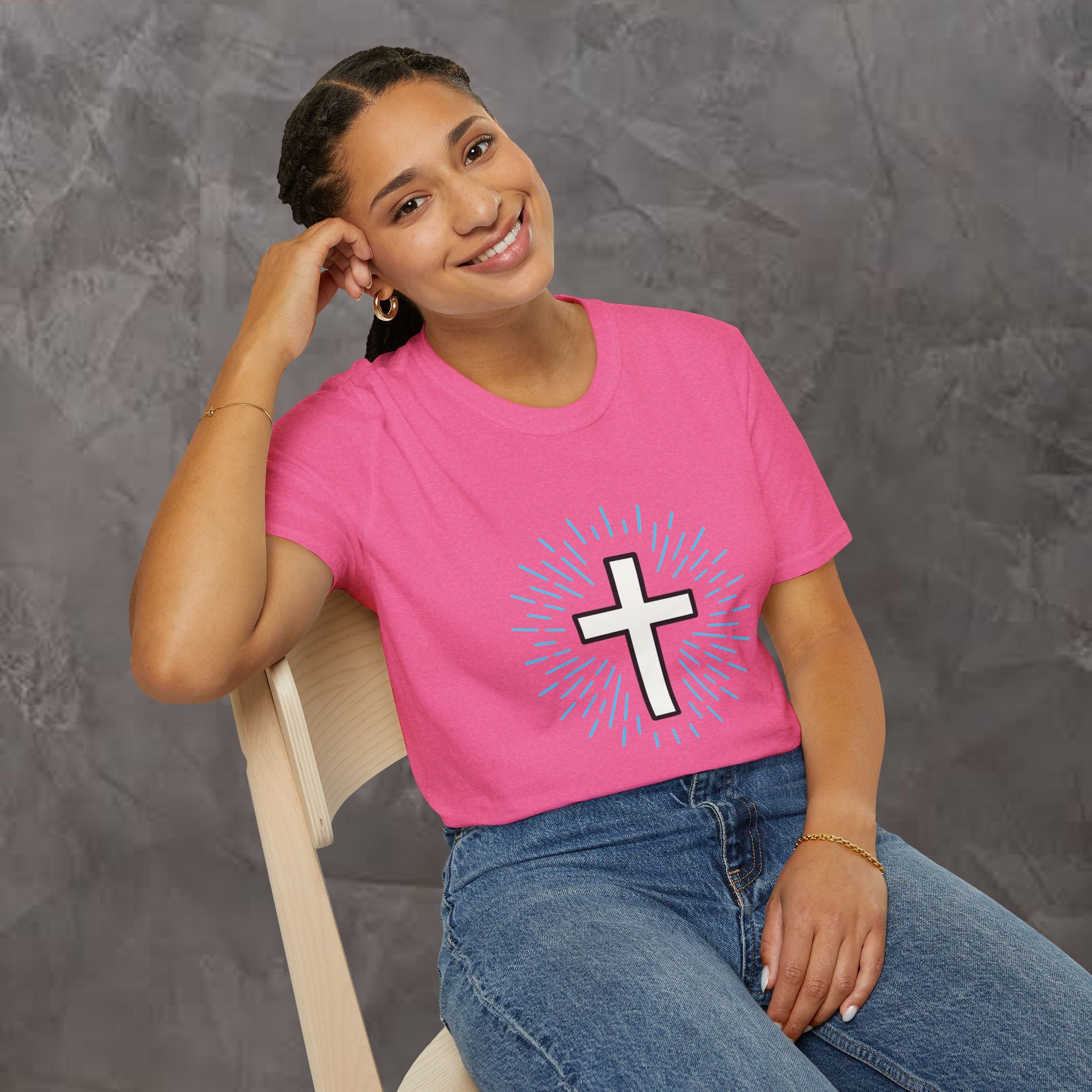 Glowing Cross Emblem T-Shirt