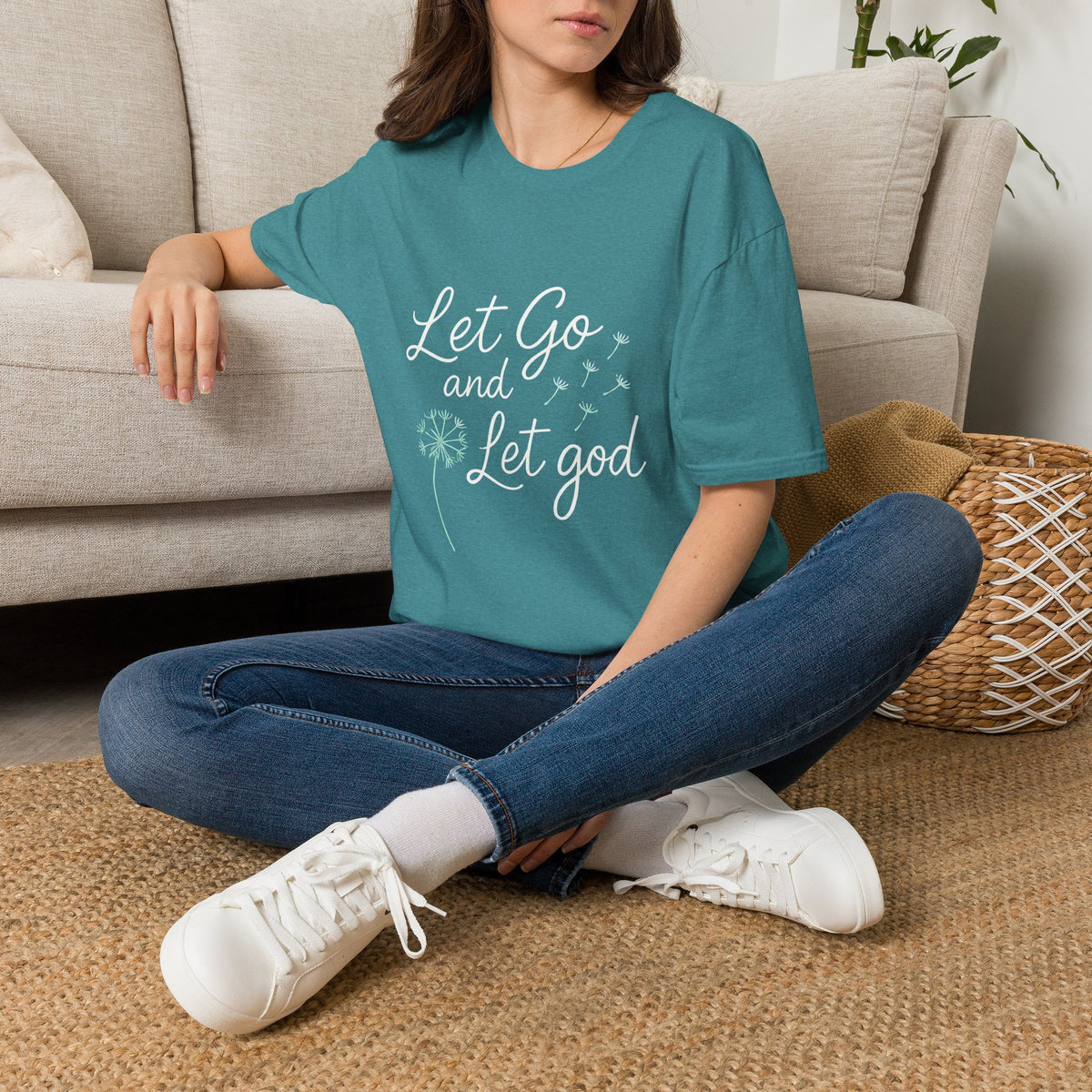 Let Go and Let God T-Shirt - Inspirational Christian Faith Tee