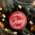 Jesus Christian Faith Ceramic Christmas Ornament - with Gift Packaging