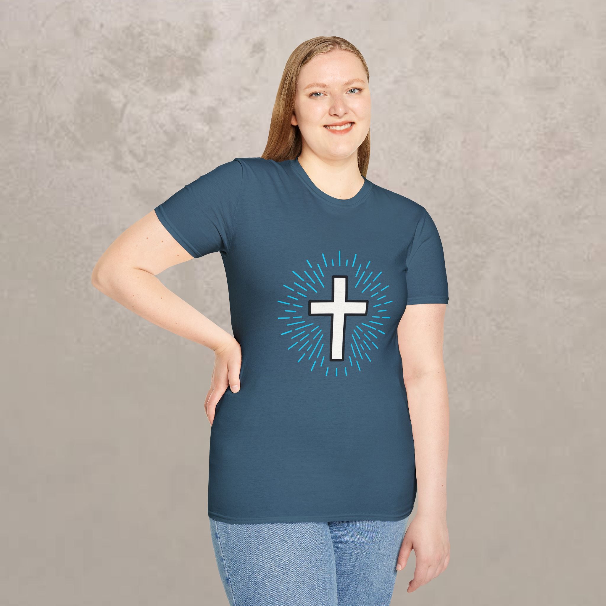 Glowing Cross Emblem T-Shirt