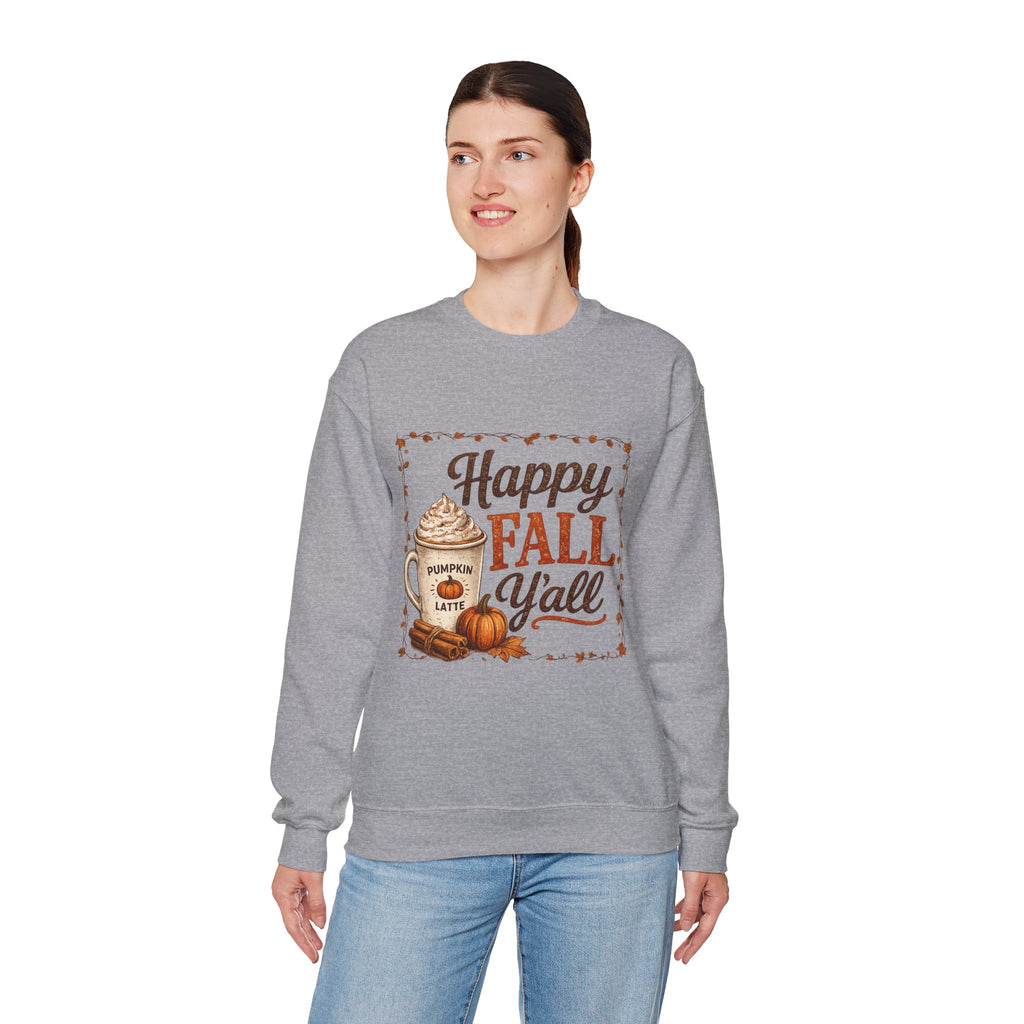 Happy Fall Y’all Crewneck Sweatshirt — Autumn Pullover