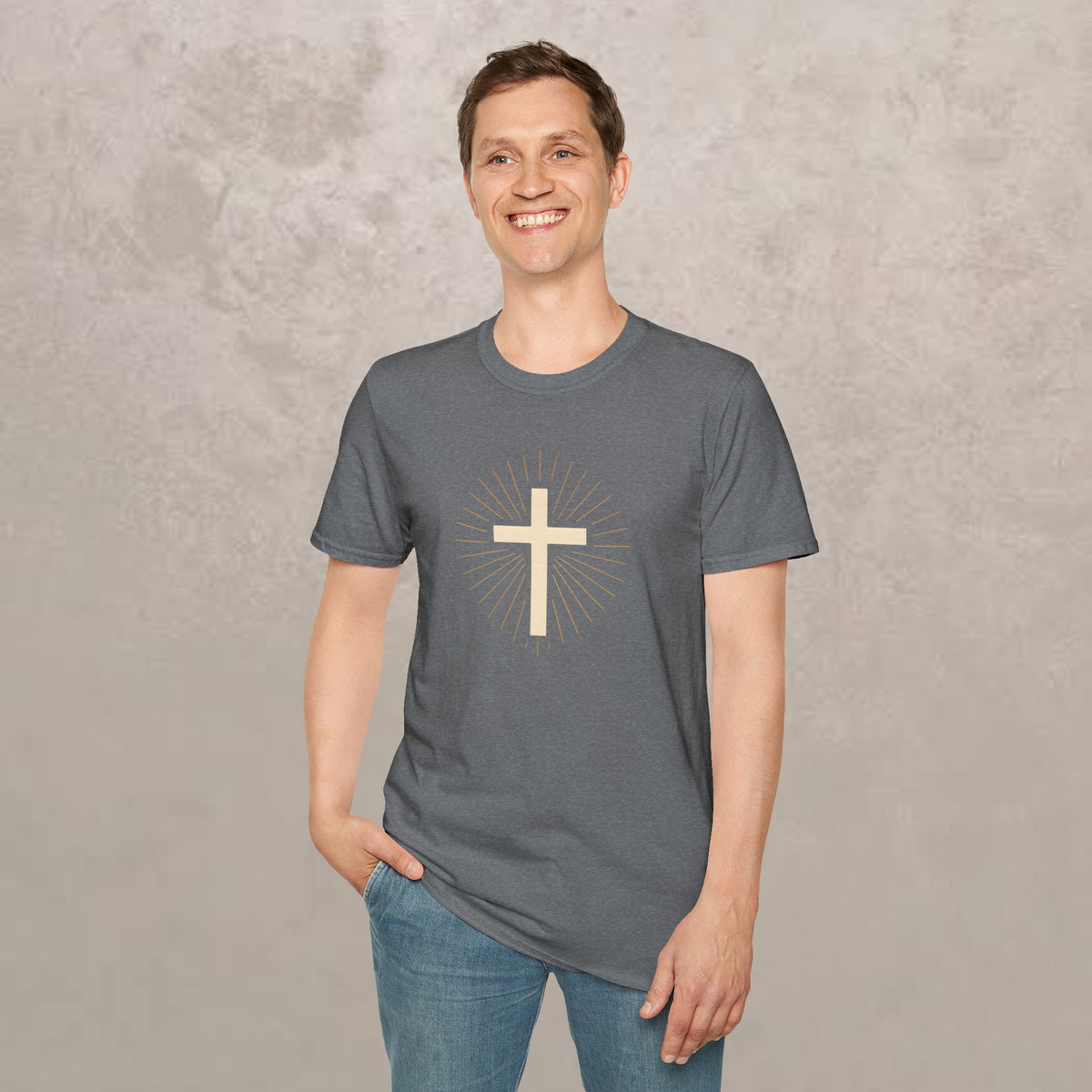 Radiant Gold Cross T-Shirt
