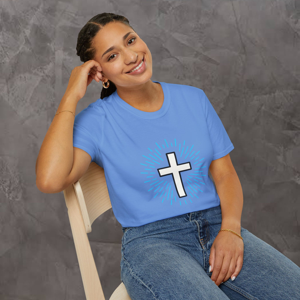 Glowing Cross Emblem T-Shirt