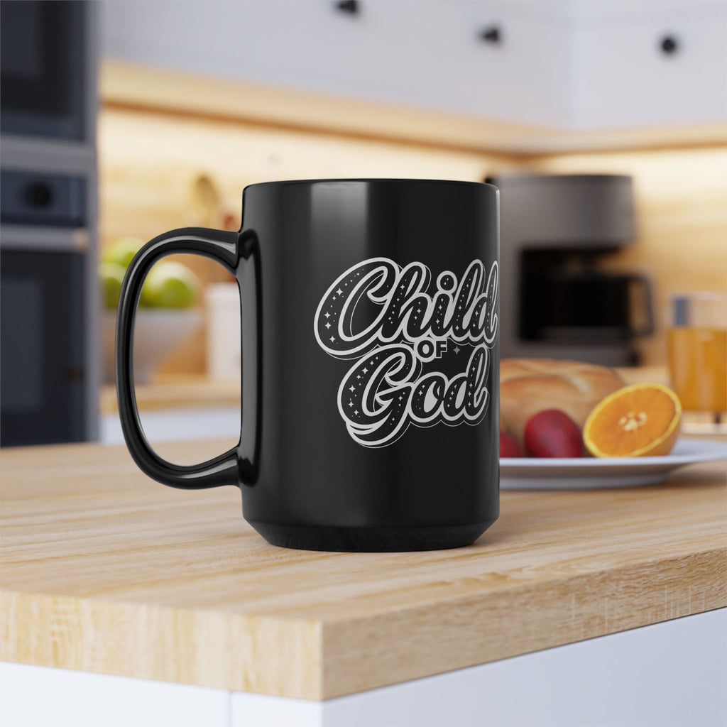 Child of God - Christian Faith Black Coffee Mug (11oz/15oz)
