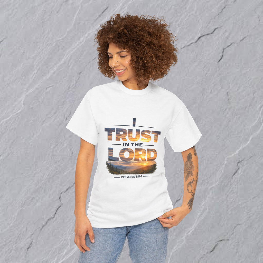 I Trust In The Lord - Mountains T‑Shirt — Proverbs 3:5 Christian Tee
