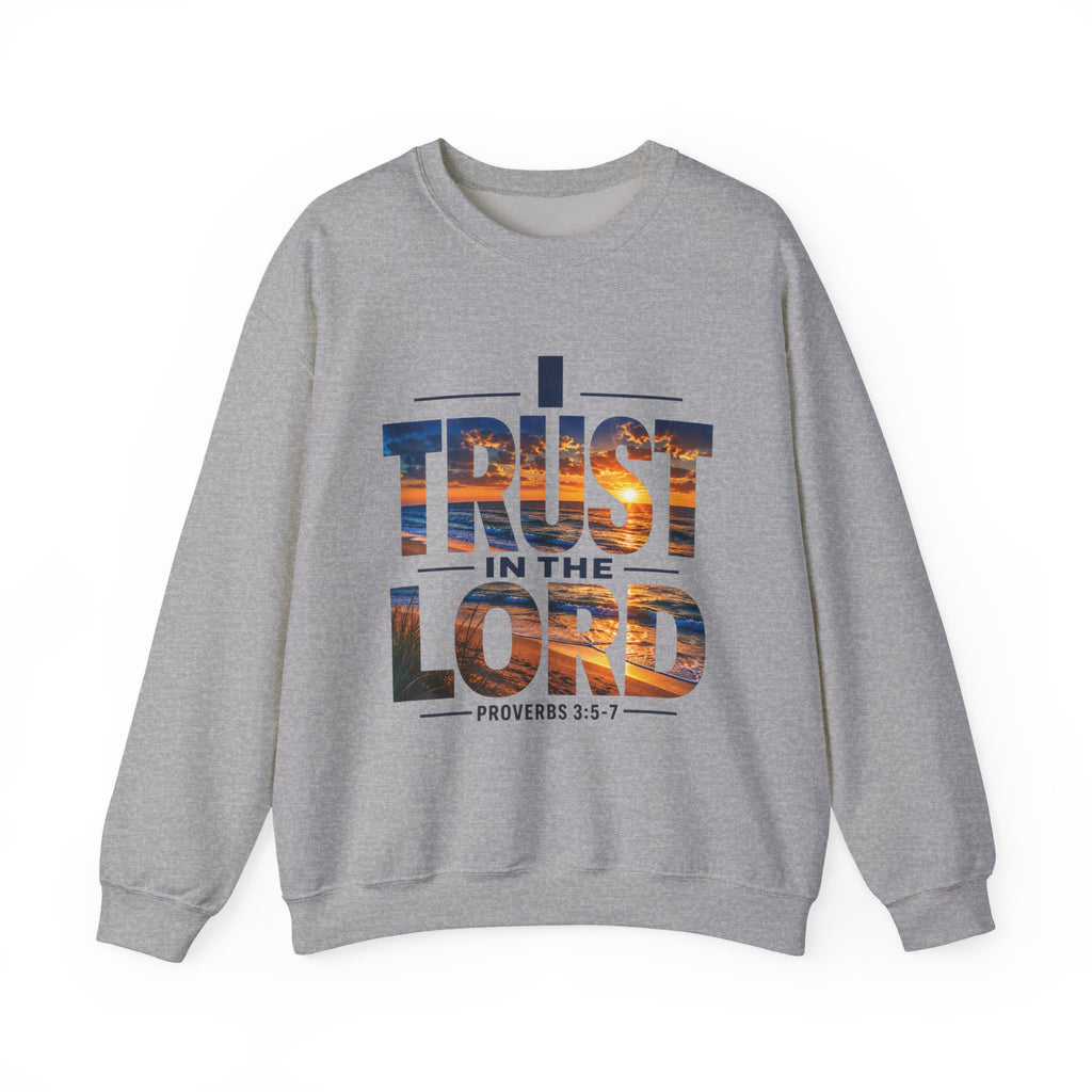 I Trust In The Lord - Ocean T‑Shirt — Proverbs 3:5 Christian Sweatshirt