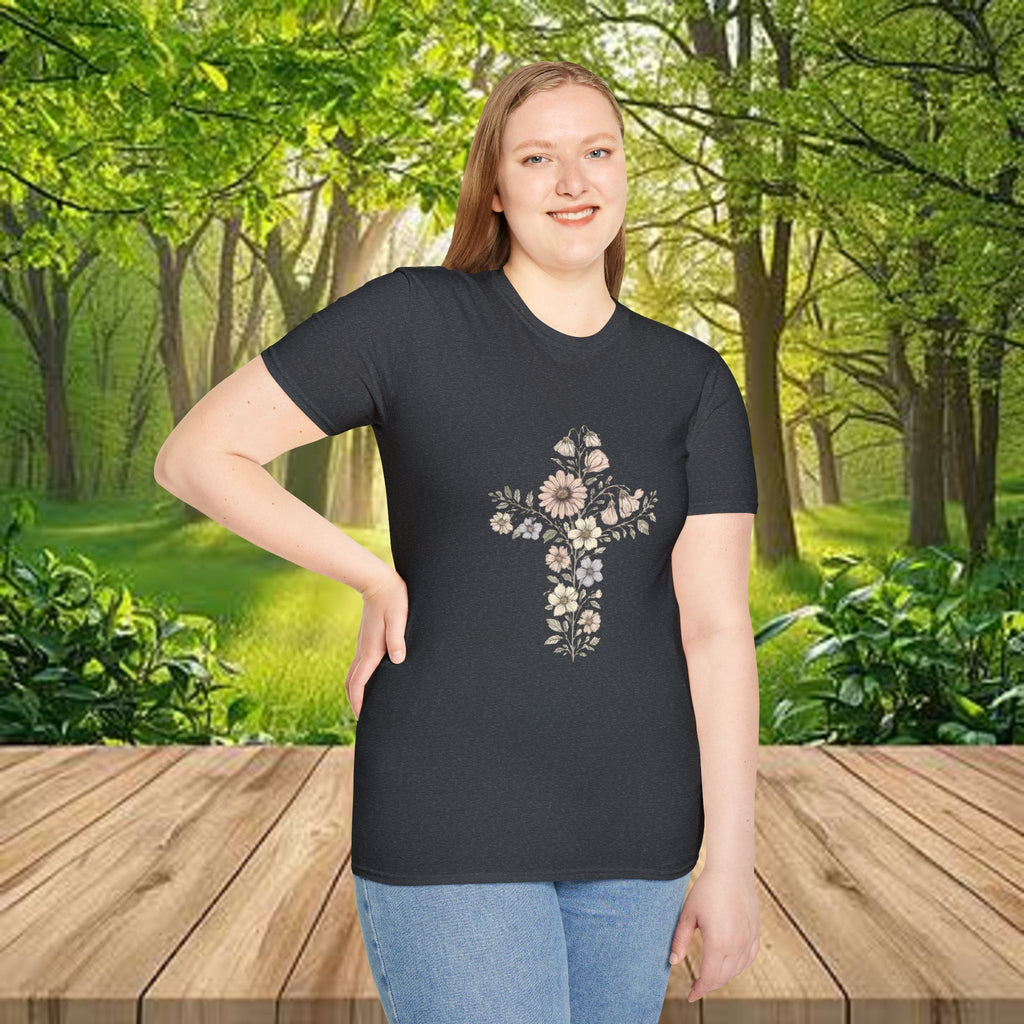 Floral Cross Bouquet Women's Tee