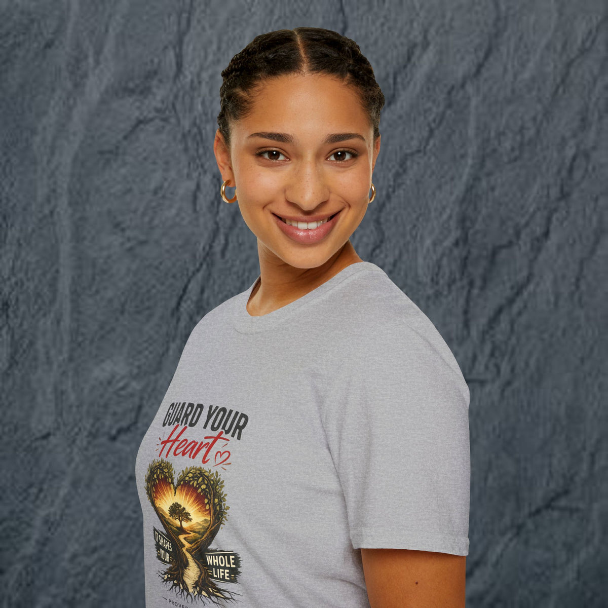Guard Your Heart T-Shirt — Inspirational Heart & Tree Design