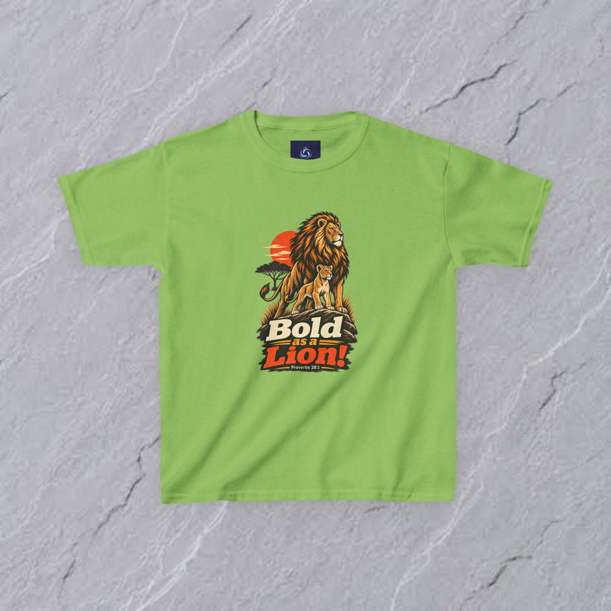 Kids  - Bold as a Lion Graphic Tee - Proverbs 28:1