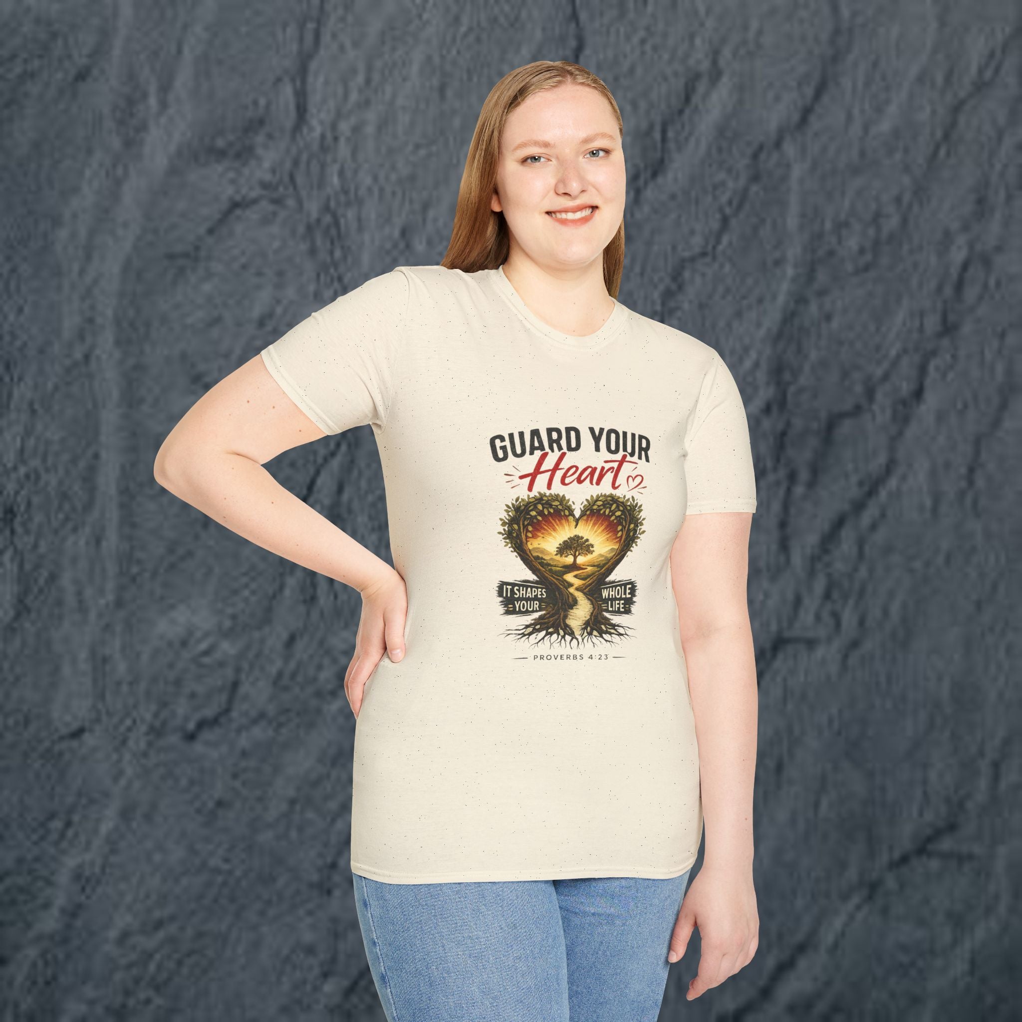 Guard Your Heart T-Shirt — Inspirational Heart & Tree Design