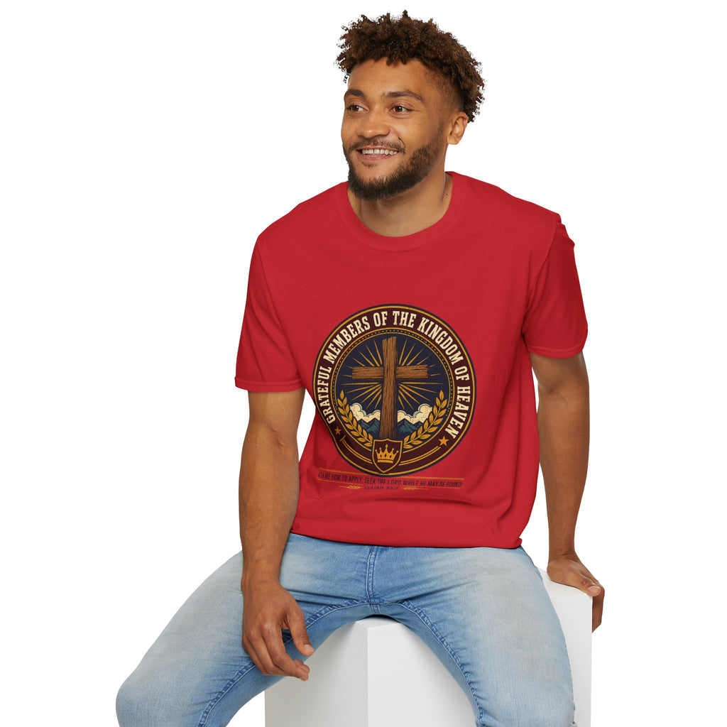 Kingdom of Heaven Christian T-Shirt — "Grateful Members of the Kingdom of Heaven" Faith Tee